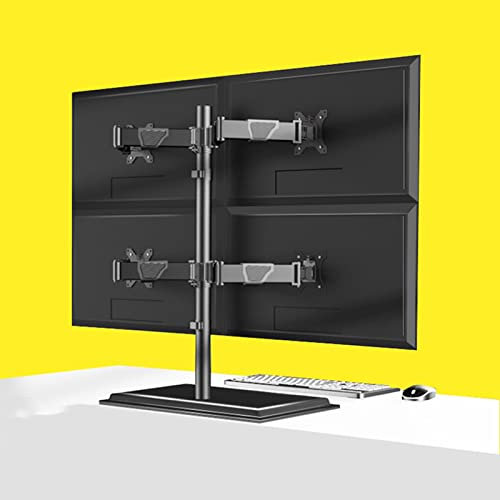 Universal TV Stand Dual Monitor Stand, Ergonomic Monitor Stands For 2 Monitors, Free Standing Full Motion Monitor Desk Mount Fits 27-40 Inch Monitor