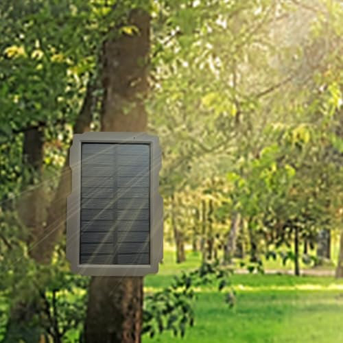 Kavolet Panneau Solaire pour Caméra de Chasse, Panneau de Batterie de Charge Solaire 3000 MAh avec Support de Montage Rotatif, pour Caméras HC‑300/HC‑5550/HC‑700/HC‑801/HC‑900 (Prise UE)
