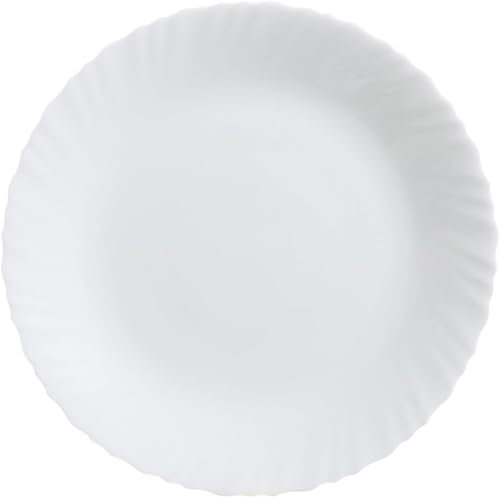 Best House | Round Dessert Plates | Opalware | White | 7.5/19 cm | Set of 6 PCS | Microwave, Oven, and Dishwasher Safe, Serving Dinner Plates Dinnerware Set