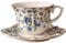 Tasse à café en porcelaine anglaise - 200 ml - Ensemble tasse à thé et soucoupe de style européen - Rétro luxe - Doré - Pour le thé de l'après-midi - Rose bleue
