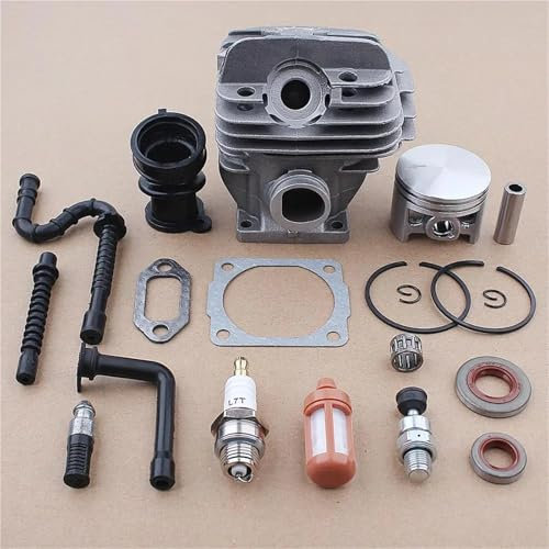 AOIUU Compatible con Motosierra Stihl MS260 026, Kit de Sello de línea de Filtro de Aceite y Combustible de pistón de Cilindro de 44 mm 1121 020 1203, 1121 358 7700 W, colector de admisión