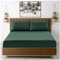 Fitted Sheet King Size (25cm) Deep Pocket - Microfiber Bed Sheets Dark Green - Breathable, Fade & Wrinkle Resistant - Elasticated Corners - Easycare Mattress & Bottom Sheet (152x203cm)