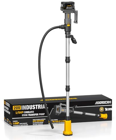 Cordless Stick Water Transfer Pump Compatible with Dewalt 20V Battery(Tool Only),740GPH Telescoping Pole Pump,33FT Head, Handheld Portable Utility Sump Pumps Kit for Garden, Boat, Deep Well Draining