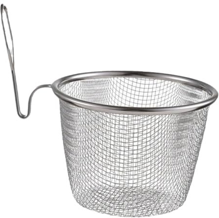 POPETPOP Fine Mesh Ramen Basket Fat Skimmer Spoon for Hot Pot Strainer Scoops Frying Basket for Kitchen