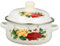 TOPBATHY Pentola Smaltata con Manici Pentola per Zuppa e Stufati con Utensile Vintage Porcellana Design e Resistente per Risotti