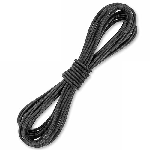 Yesaler Corde Extensible en Latex Cordon Elastique Rond Extensible 10mx3mm Corde Elastique Corde D'extension pour Bracelet Masques Camping Noir