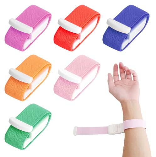 TMZELOA 6 unidades de manguera de recogida de sangre, torniquete altamente flexible con cierre rápido, 15,78 x 0,98 pulgadas, resistente al desgarro, para torniquete de enfermería médica, para camping