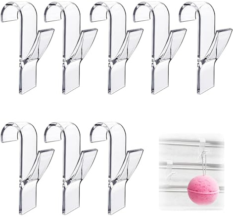 Haluway 8 Pcs Towel Radiator Hooks - Transparent Towel Rack Hooks, Removable Radiator Hangers, Fits All Standard Radiators for Towels Storage