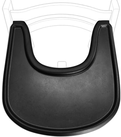 Hochstuhl Essplatte kompatibel mit Stokke Tripp Trapp Stühle, matt schwarz - Hochstuhl Tisch nicht geeignet für Saugtaschen, frei von Bisphenol A. (Mattschwarz)
