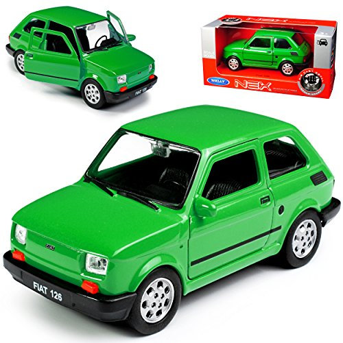 FIAT 126 Grün Baugleich Polski FIAT 126p 1972-2000 ca 1/43 1/36-1/46 Welly Modell Auto mit individiuellem Wunschkennzeichen
