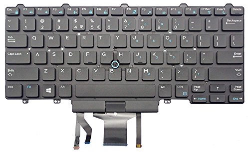 keyboard go go go Replacement Keyboard for Dell Latitude E5450 E5470 E7450 E7470 Laptop Part Number PK1313D4B00 with Pointer with Backlight US Layout