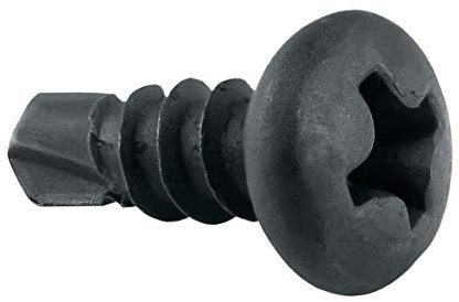 KSTEX KMTEX-39095 Lot de 500 vis autoperceuses métalliques, 3,5 x 9,5 mm, noires, à raccords profilés, pointe de perçage (3,5 x 9,5 mm)