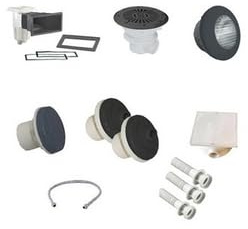 ASTRAL Kit de pièces à sceller Gris Anthracite pour piscines béton jusqu'à 8x4m