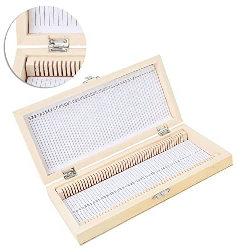 Specimens Wooden Microscope Slide Box Case Glass Biological Biology Slide Storage Set for Education for Basic Science