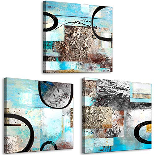 decomonkey Bilder Set Abstrakt 120x40 cm 3 Teilig Wandbild Groß Leinwandbild XXL Deko Wohnzimmer Schlafzimmer Büro Wanddeko Leinwand Pictures For Wall Poster Wall Painting Modern