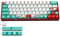 PBT Keycaps OEM-Profil - 71 Custom Farbsublimation Korallenmeer Keycaps für 61/64 Mechanische Tastatur - Englisch, Japanisch, Koreanisch, Russisch (Russisch)
