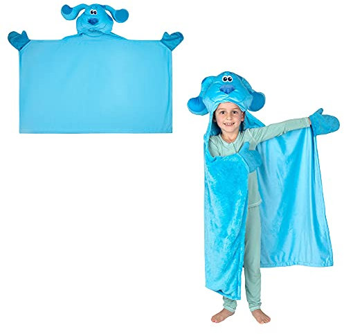 Franco Kids Bedding Super Soft and Cozy Wearable Hooded Throw, 30 in x 50 in, Blues Clues