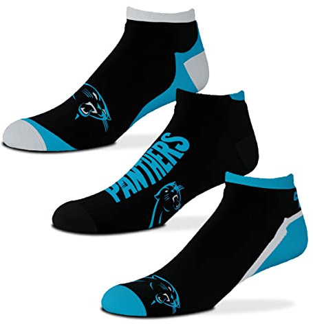 For Bare Feet Socken 3er Pack - Motiv: Carolina Panthers - NFL - Flash - Grösse: L
