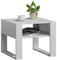 MATKAM Couchtisch KAJA H50 x B60 x T63,6 cm, offene Ablage unter der Tischplatte, Kufenbeine, Wohnzimmer Couchtisch Modern Wohnzimmertisch Universal (Weiß)
