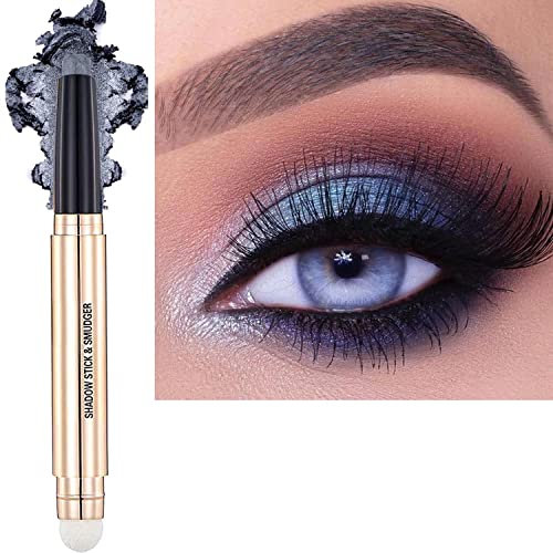 Metiplou Silver Smokey Grey Grey Lidschatten Stick Eyeliner Make-up Creme Smooth Shimmer Single Matte Primer Lidschatten Hypoallergen Wasserdicht