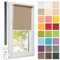 Estika Rollo für Fenster ohne Bohren - 60cm x 120cm - Dunkelbeige - 25 Stoff Farben, Klemmfix Montage, Fenster rollos für innen, Sichtschutz für Fenster und balkontür (60 cm Stoffbreite)