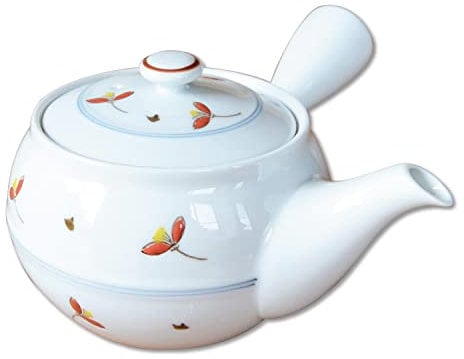 Japanese Teapot Ceramic Kyusu 14.5 oz Made in Japan Arita Imari ware Porcelain Tea pot for Green Tea Akane