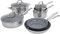 HENCKELS Clad H3 10-pc Induction Ceramic Nonstick Pot and Pan Set, Stainless Steel, Durable and Easy to Clean