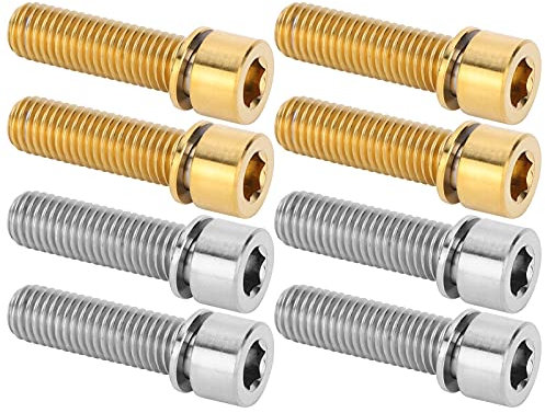 Bullone a Esagono Incassato, 4 Pezzi M7x25mm Vite in Lega di Titanio con Guarnizione Per Bicicletta Home Office Elettronica Industriale(Colori primari)