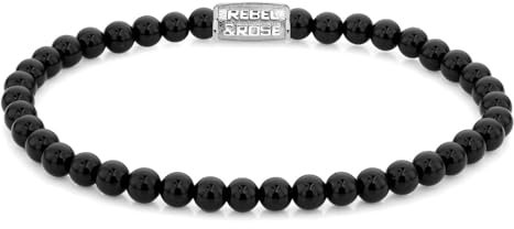 Rebel & Rose Damen-Armband Black Velvet 4 mm RR-40107-S-S