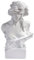 Griechische Statue der musikalischen Göttin, Kopfbüste, Statue für römische Heimdekoration, Couchtischdekoration, weiß, griechische Mythologie-Dekoration für Schlafzimmer/Wohnzimmer/Büro, 15,2 cm