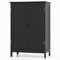 RELAX4LIFE Bathroom Floor Cabinet, Freestanding Storage Cupboard with 3-Position Adjustable Shelf, Wooden Display Sideboard Organizer Unit for Living Room Bathroom Entryway (60 x 35 x 87cm, Black)