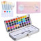 SinLaw Aquarellfarben Set,Tragbare Box mit 50 Farben,Aquarellfarben Wasserfarben Set mit 11 Pinsel,1 Palette und weitere Malwerkzeuge und ist damit,Perfektes Reise-Wasserfarben für Künstler,Hobbymaler