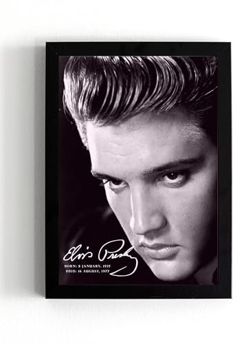 Elvis – klassisches Hochformat – A5 gerahmter Kunstdruck