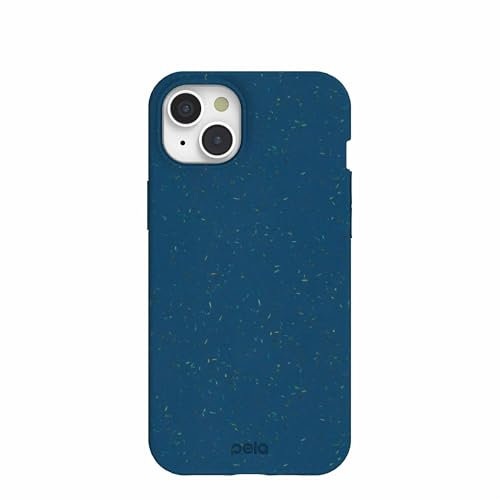 Pela Handyhülle für iPhone 15 – Schutzhülle – umweltfreundliche Hülle kompatibel mit iPhone 15 Plus – Sturmblau