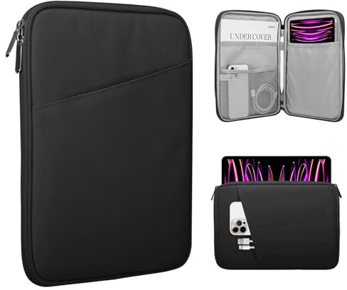 TiMOVO Étui pour Tablette 13 avec Pochette pour iPad Air 13, iPad Pro 13,iPad Pro 12.9,Galaxy Tab S9+/S9 Plus/S10+/S10 Plus/S9 FE+/S9 FE Plus 12.4,Remarkable Paper Pro 11.8, Noir