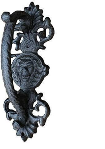 Ein robuster Vintage-Handlauf aus massivem Gusseisen im Vintage-Stil, Haltegriff for Scheunentore, industrielles rustikales Design, rustikale Metallzuggriffe, Torgriffe, Hardware-Set, Möbel, Kleidersc