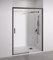 BELLOBATH - Paroi de douche 2 panneaux dont 1 coulissant en niche - Largeur réglable 135-140 cm - Hauteur 195 cm - Verre securit trempé anticalcaire 6 mm des deux côtés - Profilés Noir mat