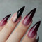 Mgmxbsth 24PCS Long Drop Pressed Nails,Cosplay Fake Nails, Dark Y2K French Tip False Nails, Stick On, Almonds Tip Full Coverage Gel Adhesive, Suitable for Women and Girls(Dark Purple)