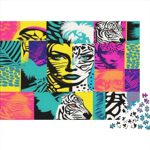 Pop Art 1000 Stück Puzzles Für Erwachsene Teenager Stress Abbauen Familien-Puzzlespiel Mit Poster in 1000-teiliges Puzzle Kinder Lernspiel Spielzeug Geschenk Puzzel 1000pcs (75x50cm)