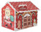 Rrlihjgu Casetta per gatti di Natale, in cartone con albero tiragraffi, robusta e durevole, per gatti, Natale, con gatta di compleanno, per gatti, Natale, 46 x 40 cm