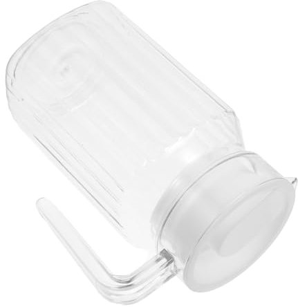 SOLUSTRE Pichet À Jus Mini Bouteilles Deau Pour Mini Réfrigérateur Petit Pichet En Verre Avec Couvercle Récipient À Boissons