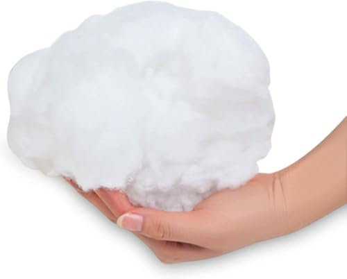 ANEWSERA Filling Stuffing, 200g Filling for Cushions Natural Polyester Filling Cotton, Washable White Stuffing for Pillows, Teddy Bear, Pet Beds, Darning Material