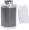 Filtro a carbone attivo da 10 cm, flangia reversibile, filtro a carbone multistrato per tende e sistemi di ventilazione