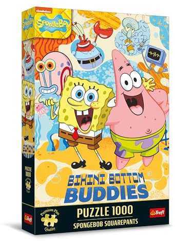 Trefl Premium Plus Quality - Spongebob Schwammkopf Puzzle - 1000 Teile, Puzzleserie mit beliebten Charakteren, für Erwachsene und Kinder ab 14 Jahren