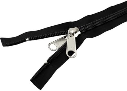 Planenscout YKK® 10C Reißverschluss Zeltreisser Spiralreißverschluss, Spiral, teilbar, schwarz, Länge 180cm