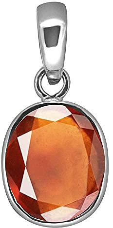 Arwacraft Manu Gems 4.00 Ratti Original Certified Natural Gomed/Gomedhikam/Hessonit Stein Anhänger/Medaillon für Damen und Herren, B09K476QMRNAMZ, S, Edelstein