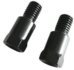 ZLLYGMD Motorrad-Reparaturteile 2PCS Spiegel M10 M10x1.5 M10x1.25 Schwarz Motorrad Rückspiegel Bolzen Stahl Metall für BMW R1200GS