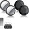 Smart Air Tracker Tag 4 Pack, Buscador de Objetos Bluetooth Funciona con Buscar Apple (sólo iOS), Localizador Bluetooth, Rastreador para Llaves, Cartera, Equipaje, Mochila, Batería Reemplazable, Negro