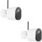 ABUS SmartLook Überwachungskamera, 2er Set - mit Bewegungserkennung, Objekterkennung, 4K-Aufzeichnung, Push-Benachrichtigung, Nachtsicht, Mikrofon, Speicherkarte, Masking und App - Weiss