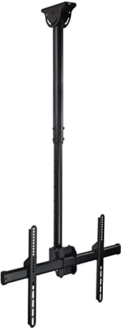 TV-Deckenhalterung, höhenverstellbare TV-Wandhalterung, 360-Grad-Drehung, Neige- und Schwenkfunktion, für Flachbildschirm-LCD-LED-OLED-Plasmafernseher, passend für Fernseher bis zu